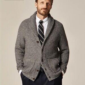 J. Crew Men's Gray Knit Shawl Collar Jacket